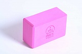 Блок для йоги INEX EVA Yoga Block laser Logo, розовый, 4"